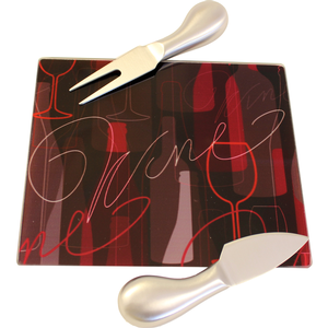 Small Glass Cheese Board-CHIC